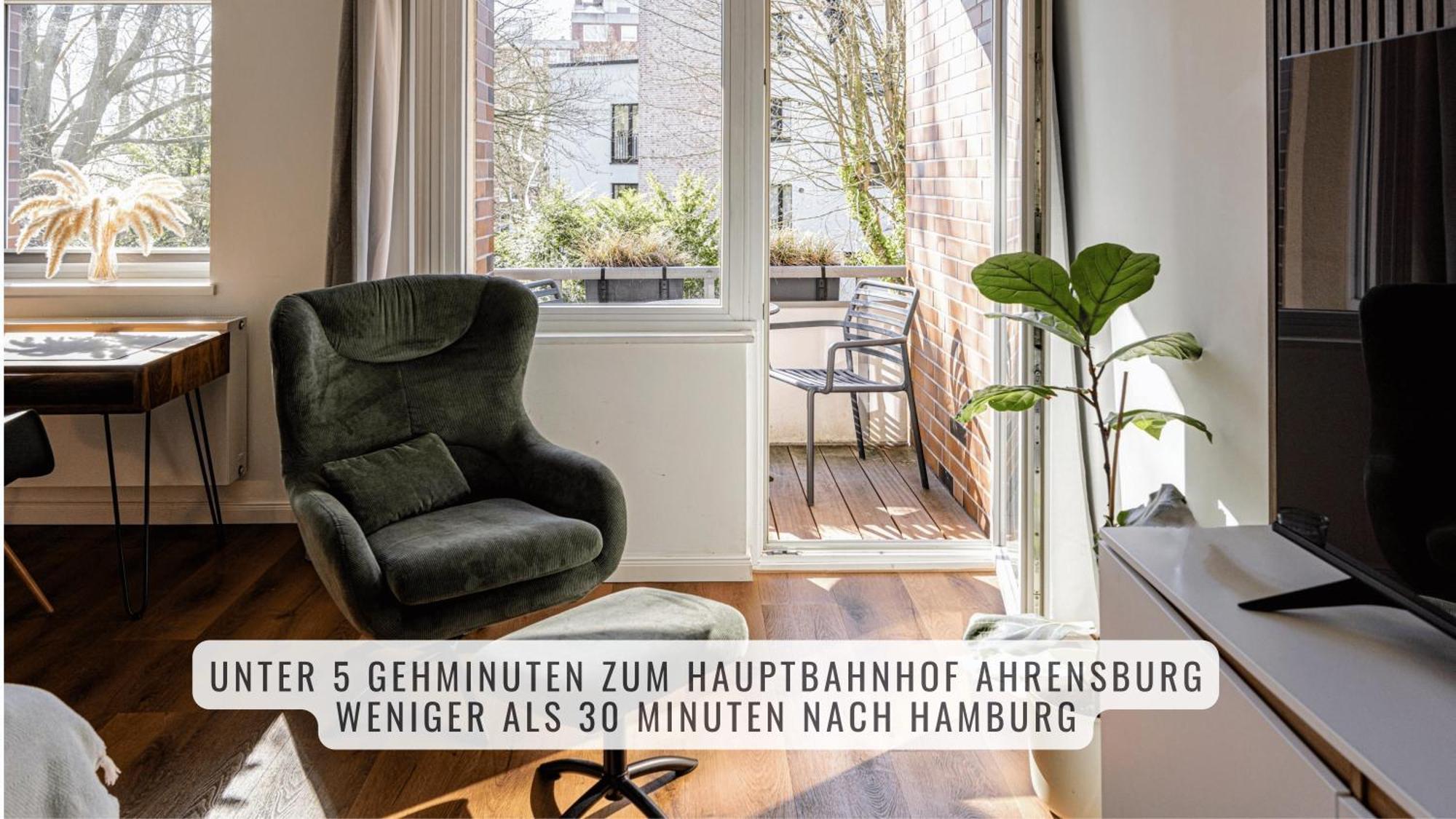 Have-a-nice-stay - Nahe Bahnhof - 20 Minuten Nach Hamburg - Trotzdem Ruhig Gelegen - 6 Minuten Zu Fuss Ins Zentrum - Modern Eingerichtet Apartment Ahrensburg